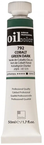 Краска масляная «Oil colour», 792 зелёный кобальт тёмный