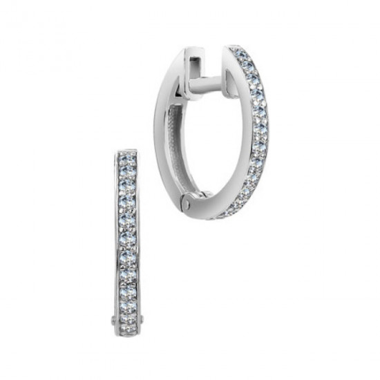 Серьги из серебра с фианитами