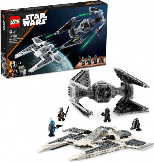 Конструктор LEGO®  Star Wars: Звездные войны  75348 Мандалорский клыкастый боец и TIE-перехватчик. Mandalorian Fang Fighter vs. TIE Interceptor™