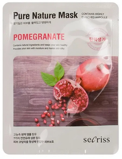 Маска для лица тканевая «Pure Nature Mask Pomeganate»