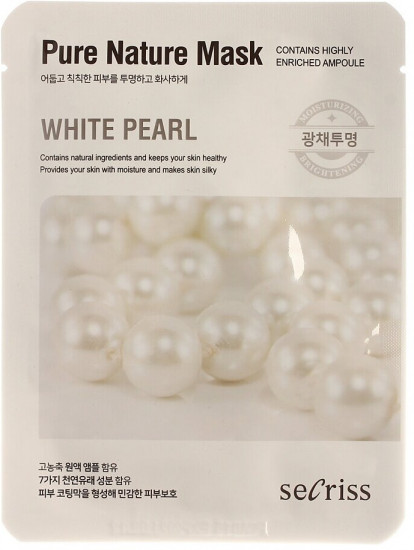Маска для лица тканевая «Pure Nature Mask White pearl»