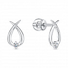 Серьги из серебра с фианитами