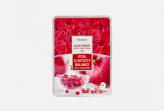 Маска для лица тканевая «Color Synergy Effect Sheet Mask Red»