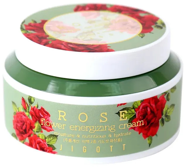 Крем для лица с экстрактом дамасской розы «Rose flower energizing» | Flower | Jigott