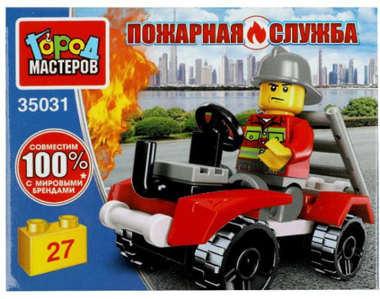 Конструктор «Пожарный на машине»