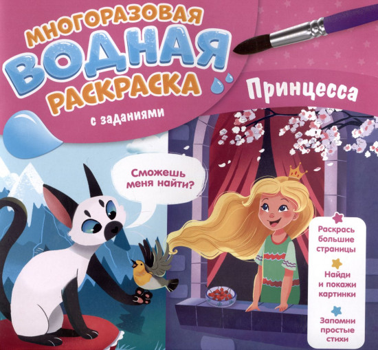 Многоразовая раскраска. Принцесса