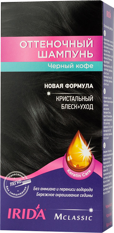 Шампунь оттеночный, оттенок Черный кофе | Irida