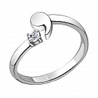 Кольцо из серебра с фианитом