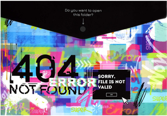 Папка для тетрадей школьных «Ошибка 404»