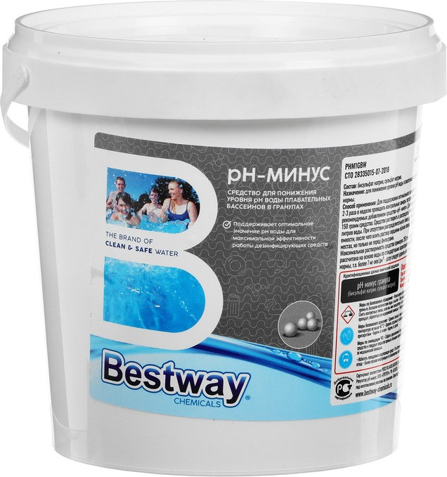Средство для понижения уровня pH-минус воды в бассейне в гранулах | Bestway