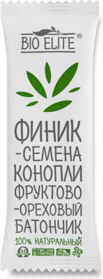 Батончик фруктово-ореховый «Финик-семена конопли»