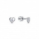 Серьги из серебра с фианитами