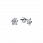 Серьги из серебра с фианитами