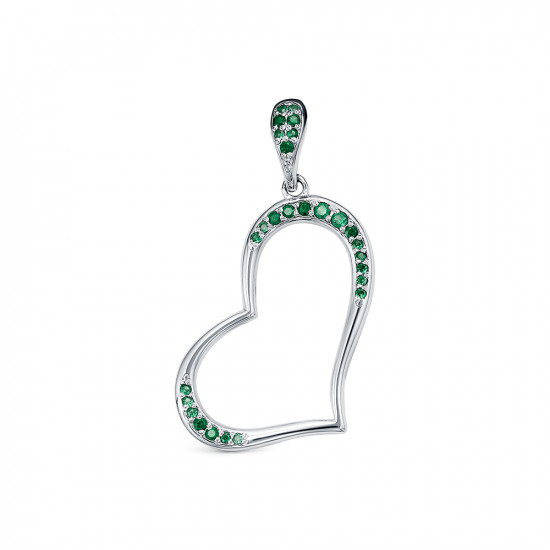 Подвеска из серебра с фианитами