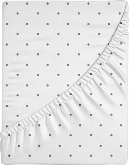 Простыня на резинке «Brown dots»