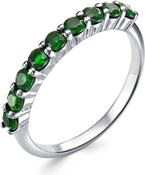 Кольцо из серебра с фианитами