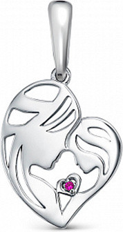 Подвеска из серебра с фианитом