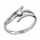 Кольцо из серебра с фианитами