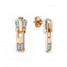 Серьги из золоченого серебра с фианитами