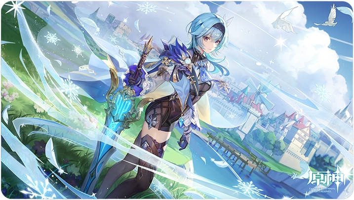 Коврик для мыши «Dance of the Shimmering Wave (Eula)» | Genshin Impact