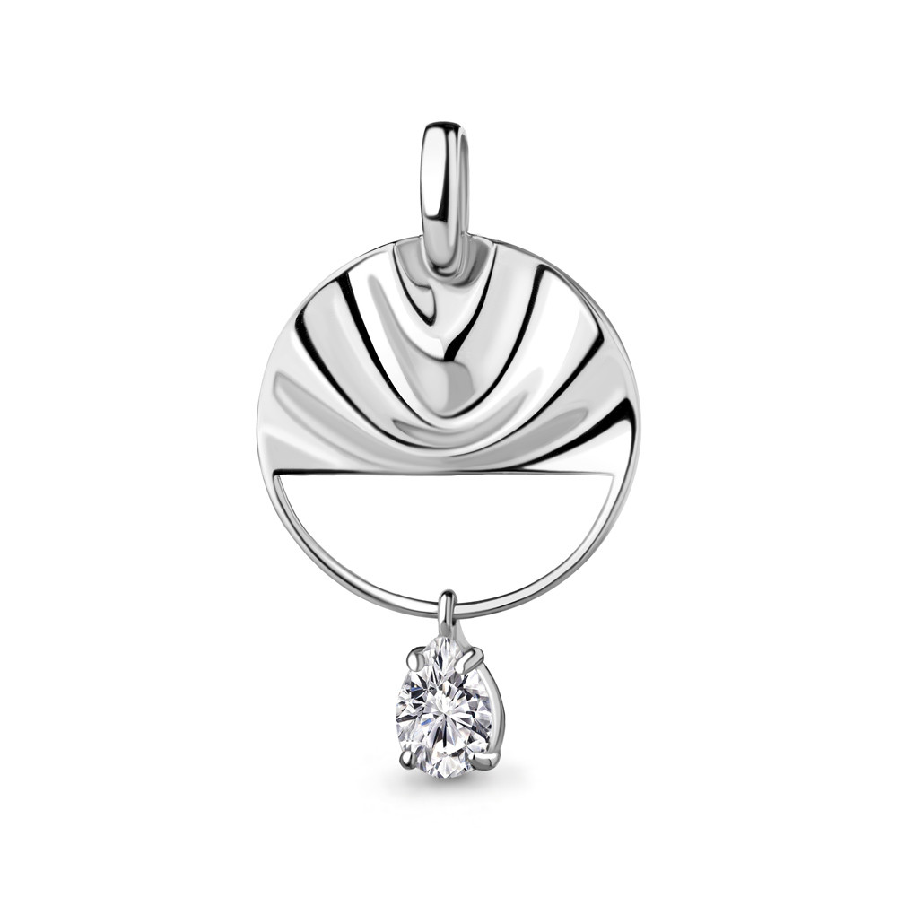 Подвеска из серебра с фианитом | Aquamarine