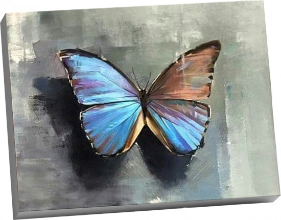 Картина по номерам «Голубая бабочка»