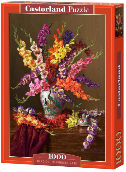 Пазл «Гладиолусы в вазе»