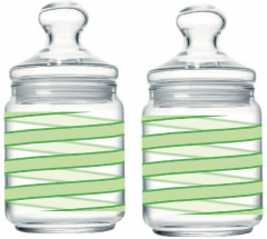 Набор банок для сыпучих продуктов «Spiral Green»