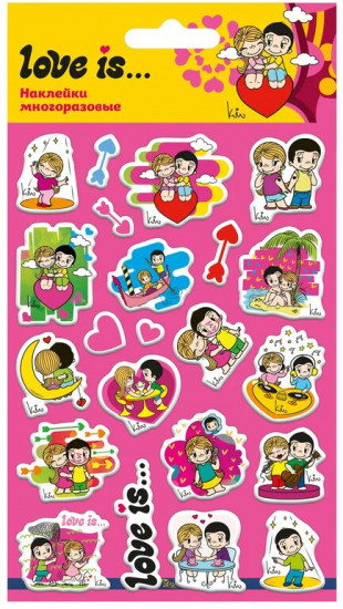 Наклейки объемные «Love is»