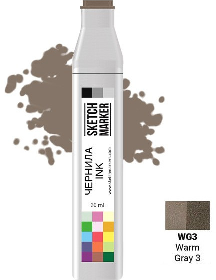 Заправка для маркеров, WG3 Теплый серый 3 | Sketchmarker