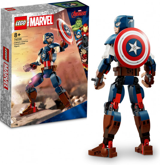 Конструктор LEGO® Marvel 76258 Капитан Америка. Captain America Construction Figure