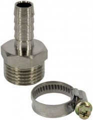 Комплект для подключения садового шланга 1/2" с наружней резьбой 1/2"