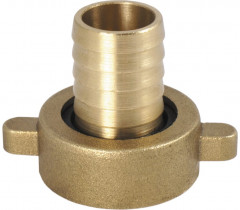 Штуцер для садового шланга 3/4" в с накидной гайкой 3/4"