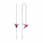 Серьги из серебра с эмалью