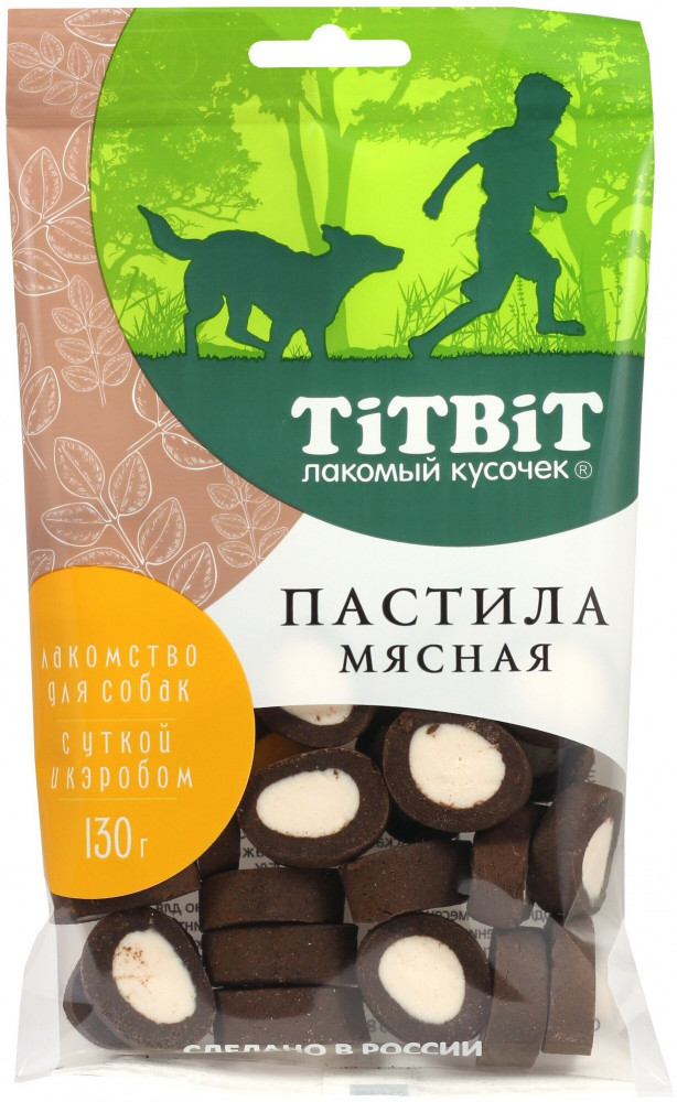 Лакомство для собак «Пастила мясная с уткой и кэробом» | TiTBiT