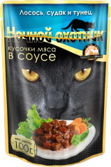 Корм для кошек «Лосось, судак, тунец в соусе»
