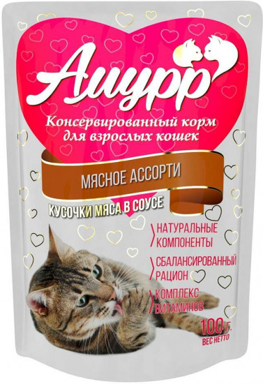 Корм для кошек «Мясное ассорти в соусе»