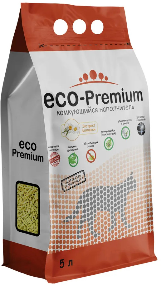 Наполнитель для кошачьего туалета комкующийся «Ромашка» | ECO-Premium