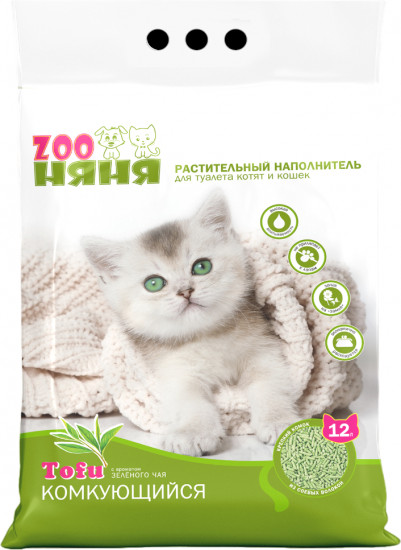 Наполнитель для кошачьего туалета «Зелёный чай»