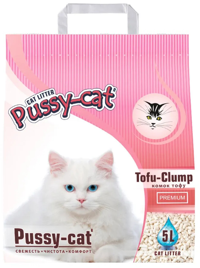 Наполнитель для кошачьего туалета комкующийся «Tofu-Clump» | Pussy-Cat