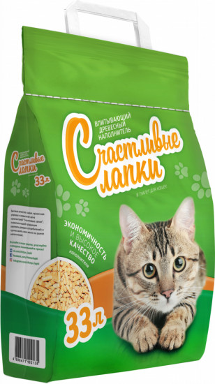 Наполнитель для кошачьего туалета «Счастливые лапки»