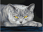 Картина по номерам «Серый кот»