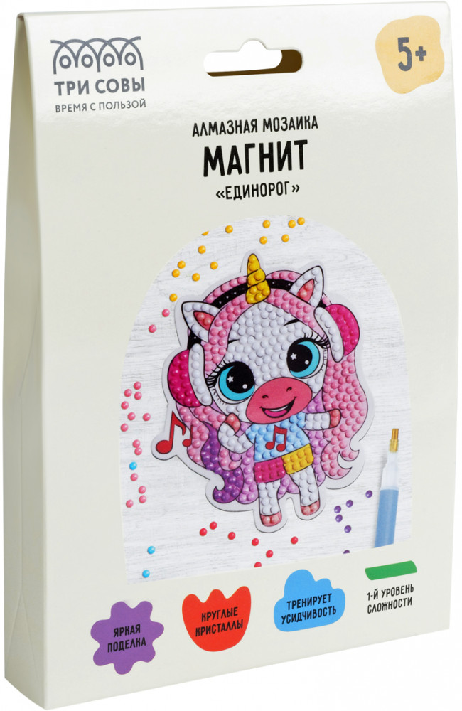 Мозаика алмазная «Единорог» | Три совы