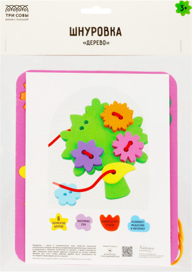 Игра-шнуровка развивающая «Дерево»