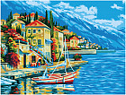 Картина по номерам «Город у моря»