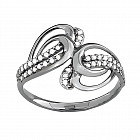 Кольцо из серебра с фианитами