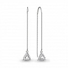 Серьги из серебра с фианитами