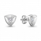 Серьги из серебра с фианитами