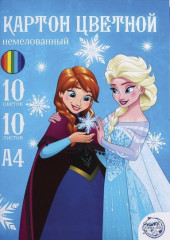 Картон цветной немелованный