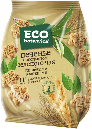 Печенье с экстрактом зеленого чая и пищевыми волокнами